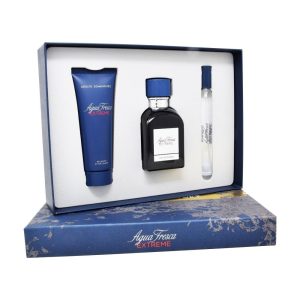 SET ADOLFO DOMINGUEZ AGUA FRESCA EXTREME 3PZS 120ML EDT SPRA 120