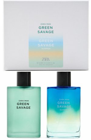 ZARA GREEN SAVAGE + GREEN SAVAGE SUMMER 2 x 90ML TOILETTE CABALL