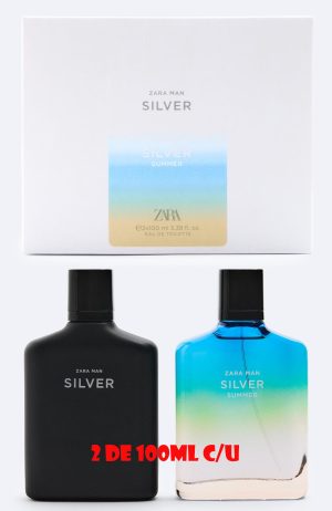 ZARA MAN SILVER + SILVER MAN SUMMER 100ML CABALLERO